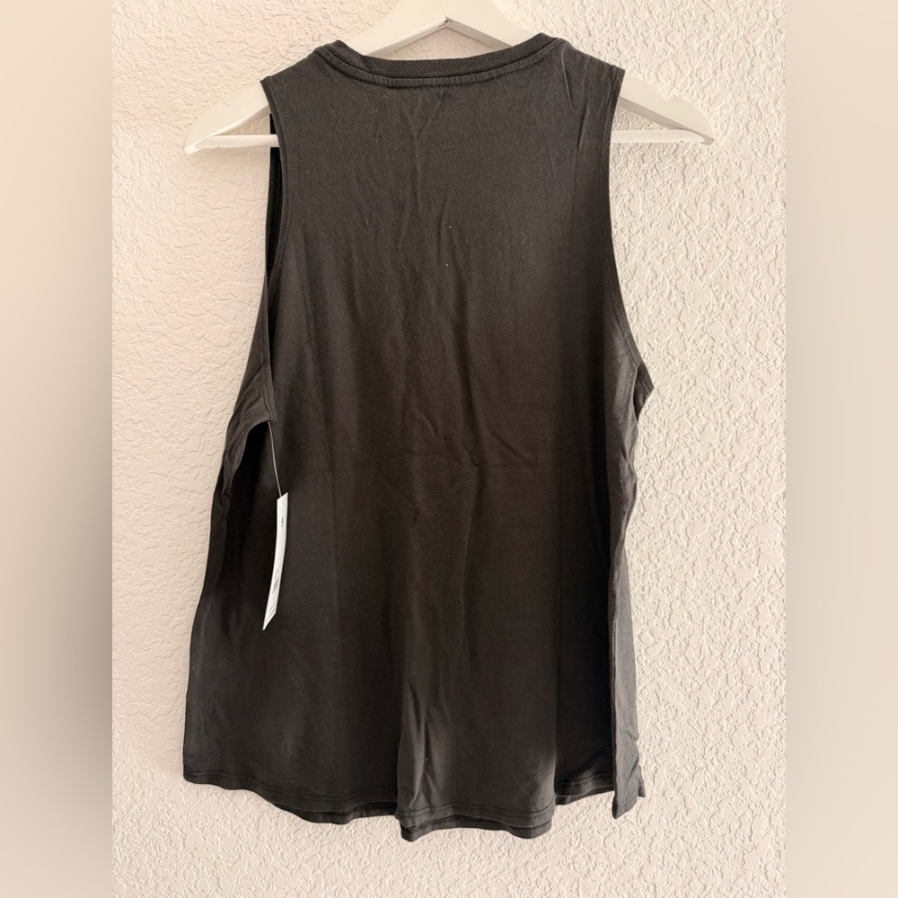 Spiritual Gangster Cotton Black Tank Top with Cosmic Graphic - Picture 3 of 7